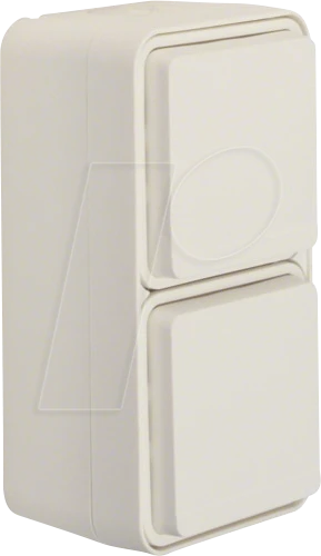Berker W.1 Steckdose SCHUKO 2-fach senkrecht mit Klappdeckel, polarweiß