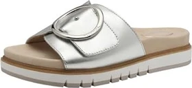 Tamaris Lederpantolette silber (Damen)