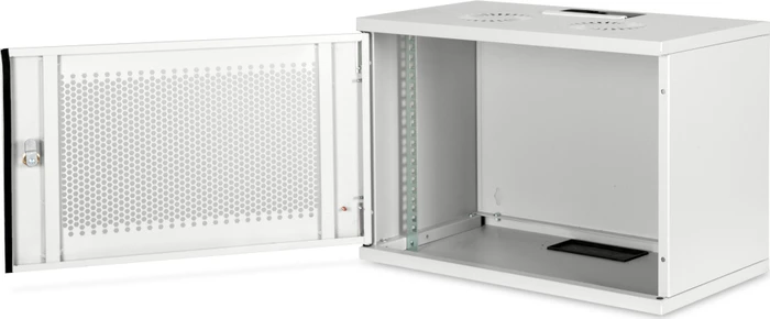 Digitus Professional SoHo-Line Wandschrank 7HE, unmontiert, Sicherheitsglastür, IP2X, grau, 400mm tief