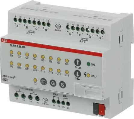 ABB DLR/S8.16.1M DALI-Lichtregler 8-fach, 6TE REG, Schaltaktor