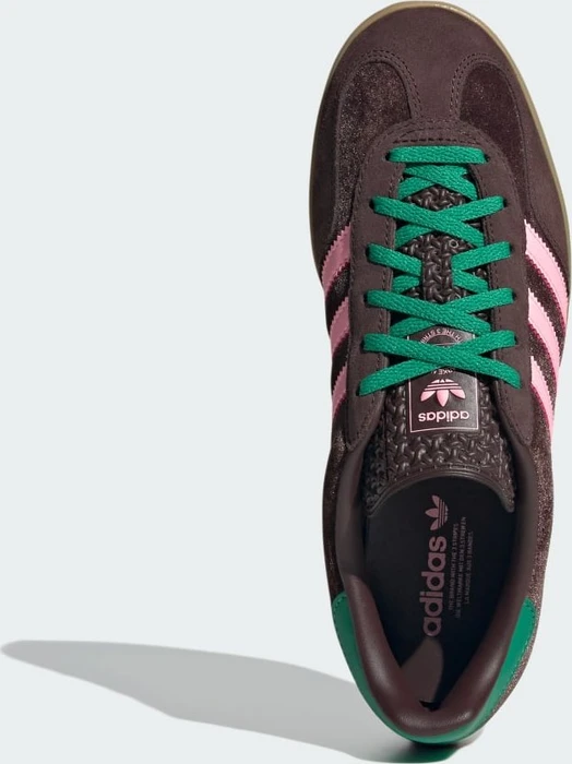 adidas Gazelle Indoor dark brown/glow pink/court green