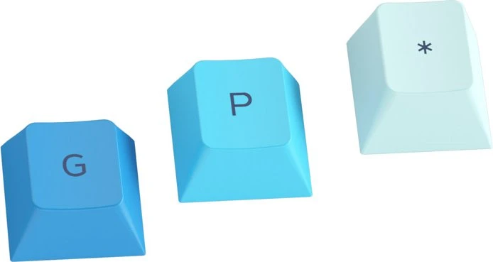 Glorious GPBT Keycaps, Kunststoff (PBT), Caribbean Ocean, blau, 115 Tasten (105+10), ISO-DE