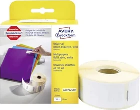 Avery-Zweckform Endlosetiketten kompatibel zu Dymo 11355, 41x89mm, ablösbar, weiß, 1er-Pack (500 Etiketten)