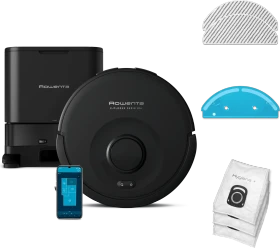 Rowenta RR87D5WH X-plorer Serie S85+ Saug-/Wischroboter schwarz inkl. Absaugstation