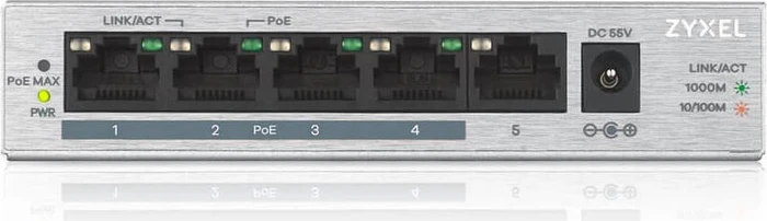 ZYXEL GS1005HP Desktop Gigabit Switch, 5x RJ-45, PoE