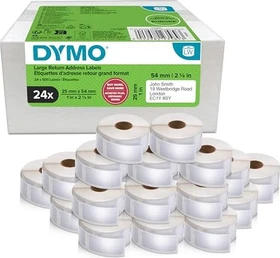 Dymo Versandetiketten LabelWriter Rücksendeadresse, 25x54mm, weiß, 12000 Etiketten