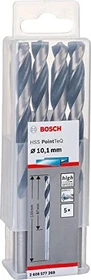 Bosch Professional HSS PointTeQ Spiralbohrer, 10.1x87x133mm, 5 Stück