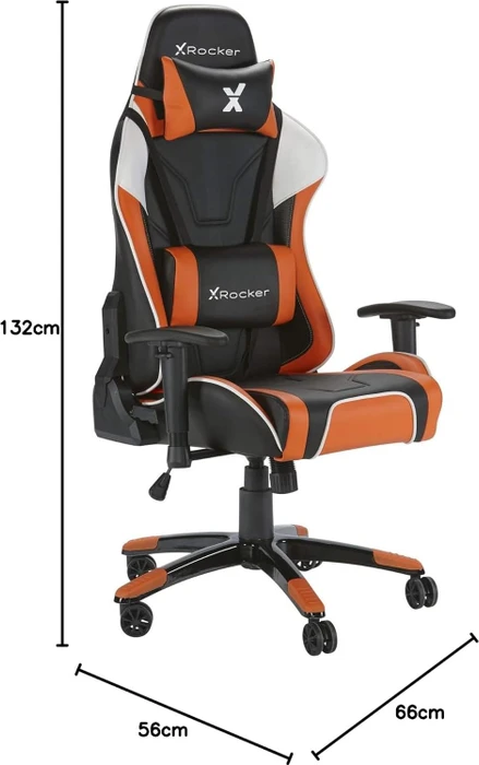 X Rocker Agility Esports Gamingstuhl, orange/schwarz
