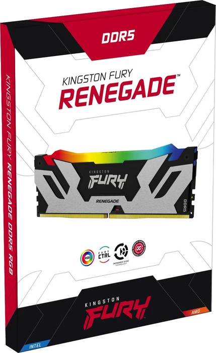 Kingston FURY Renegade RGB schwarz/silber UDIMM 48GB Kit, DDR5-8000, CL38-48-48, 1RX8