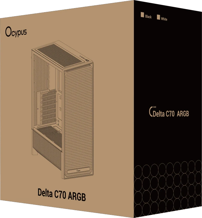 Ocypus Delta C70 ARGB, weiß, Glasfenster