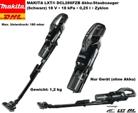 Makita DCL286FZB Akku-Handstaubsauger solo