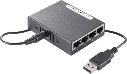 Renkforce Desktop Gigabit Switch, 4x RJ-45