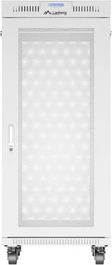 Lanberg 19" Rackschrank 27HE, LCD, freistehend, Flat Pack, Gitternetztür, IP20, RAL 7035, 800mm tief