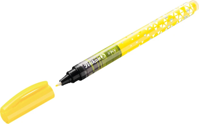 Pelikan inky Neon Tintenroller (Mine) gelb, Rechtshänder, Faltschachtel