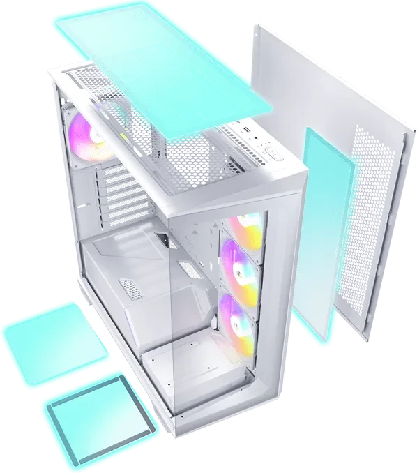 Antec C3 ARGB White, Glasfenster