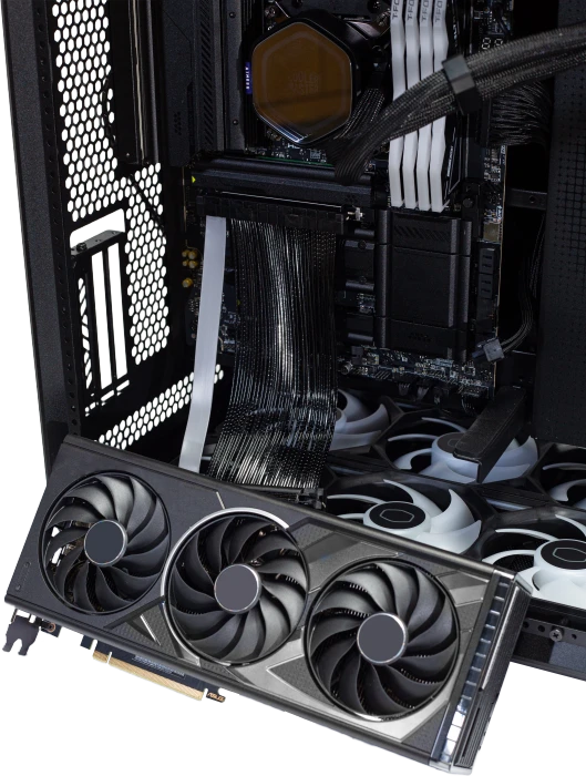 Cooler Master MasterFrame 360 Panorama, schwarz, Glasfenster