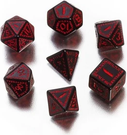Q-Workshop Würfelset Runic - black & red