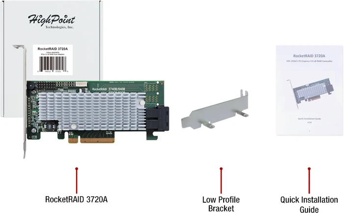 HighPoint RocketRAID 3700 Series 3720A, PCIe 3.0 x8