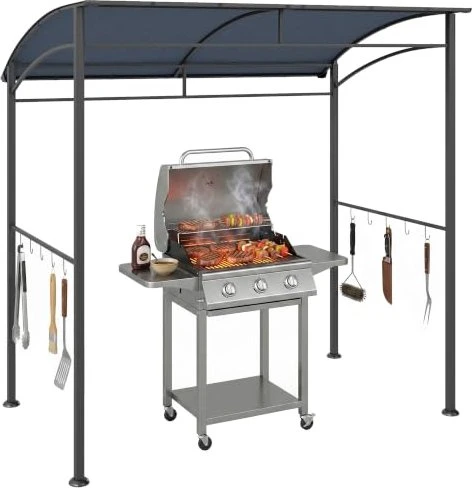 Outsunny BBQ-Pavillon abgerundet