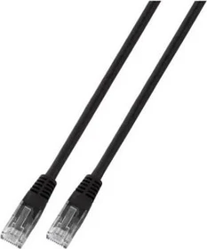 EFB Elektronik PVC CCA Patchkabel, Cat6, U/UTP, RJ-45/RJ-45, 7.5m, schwarz