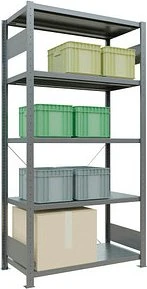 Schulte Lagertechnik Multiplus 250 Schwerlastregal 100x200x50cm verzinkt