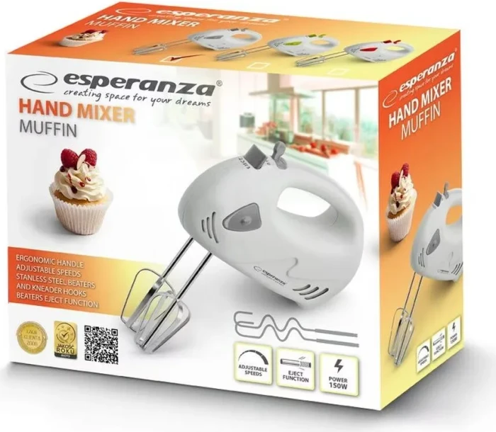 Esperanza Muffin Handmixer grau