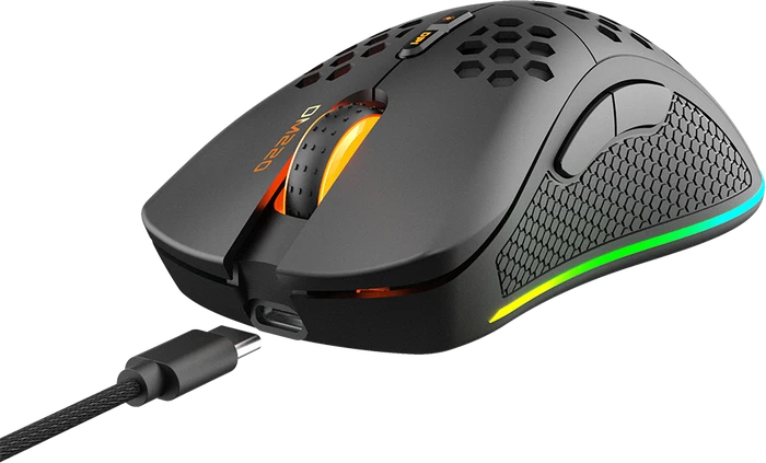 Deltaco DM220 Wireless Lightweight Gaming Mouse schwarz, USB/Bluetooth