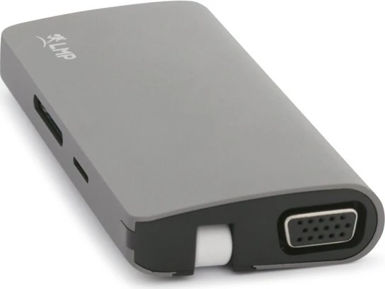 LMP USB-C Travel Dock, 9-Port, USB-C 3.0 [Stecker], space gray