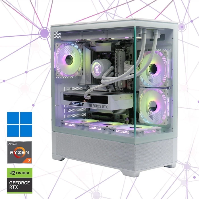 Hyrican Gamemax Ice 7337, Ryzen 7 7800X3D, 32GB RAM, 2TB SSD, GeForce RTX 4070 Ti