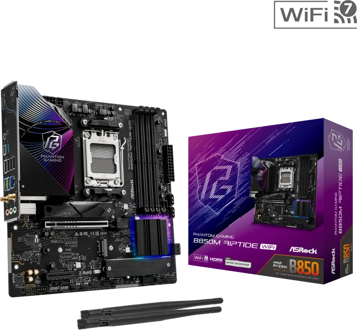 ASRock Phantom Gaming B850M Riptide WiFi (AMD AM5)
