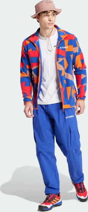 adidas Terrex Multi Printed Fleece Jacke warm clay/semi lucid blue (Herren)