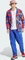 adidas Terrex Multi Printed Fleece Jacke warm clay/semi lucid blue (Herren) Vorschaubild