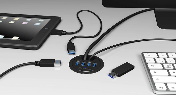 RaidSonic Icy Box IB-HUB1403 Einbau USB-Hub, 4x USB-A 3.0, USB-A 3.0 [Stecker]