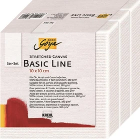 Kreul SOLO GOYA Stretched Canvas Basic Line, 380g/m², 0.1m x 10cm, 3 Stück