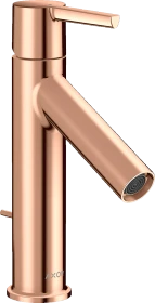Hansgrohe Axor Starck Einhebel-Waschtischmischer 100 CoolStart mit Hebelgriff und Zugstangen-Ablaufgarnitur polished red gold