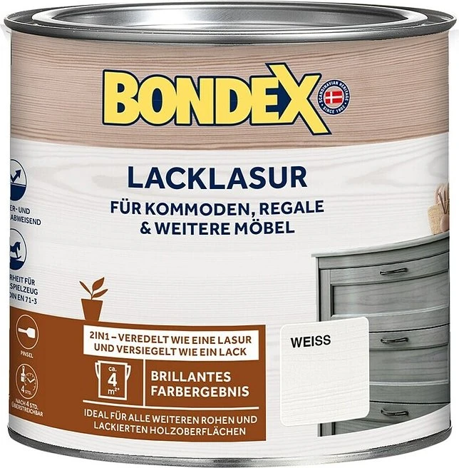 Bondex Lacklasur 2in1 Innen Holzschutzmittel, 375ml