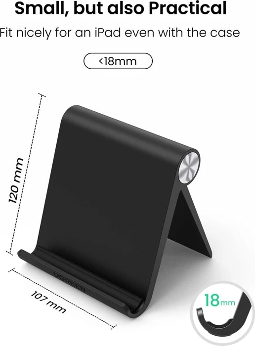 Ugreen Multi Angle Desk Tablet Stand, Tablet-Stand 4-12", schwarz