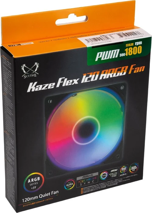 Scythe Kaze Flex 120 ARGB 1800rpm, 120mm