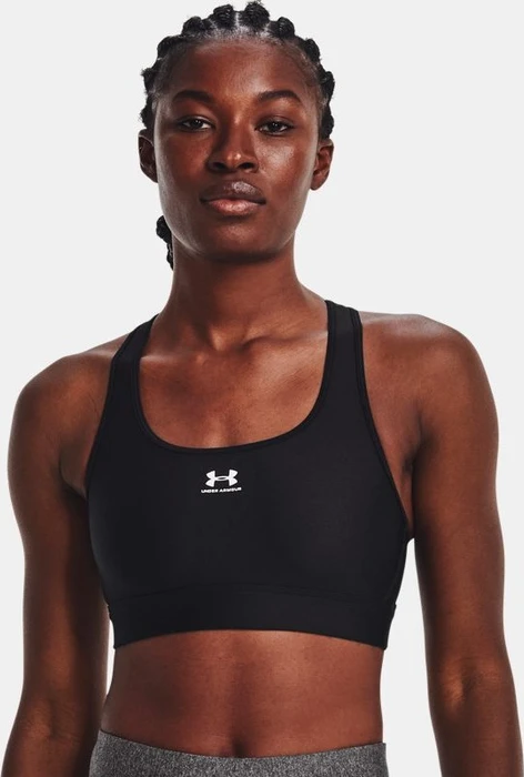 Under Armour HeatGear Armour Mid Sport-BH schwarz/weiß (Damen)