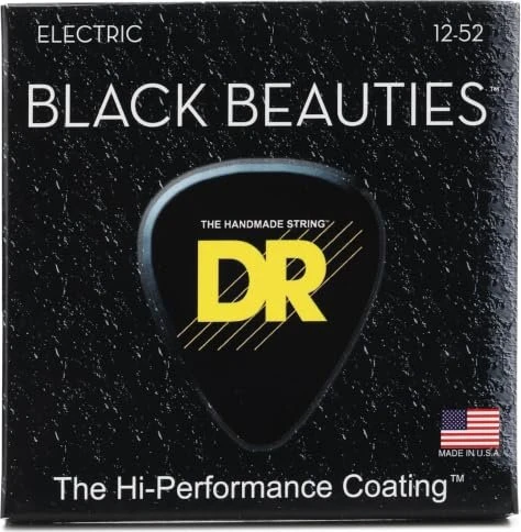 DR Strings Black Beauties Electric Extra Heavy