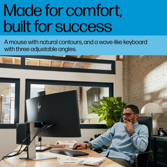HP 680 Comfort Dual-Mode Keyboard and Mouse Combo, schwarz, USB/Bluetooth, CZ/SK