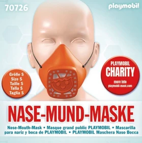 playmobil Mundschutzmaske waschbar S orange, 1 Stück