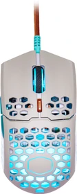 Cooler Master MasterMouse MM711 Retro RGB Gaming Maus grau/hellblau/rot, USB