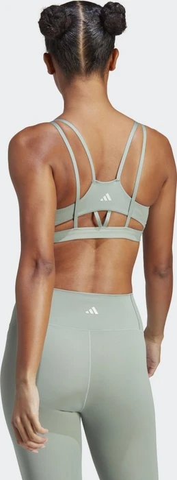 adidas Yoga Studio Luxe Light-Support Sport-BH silver green (Damen)