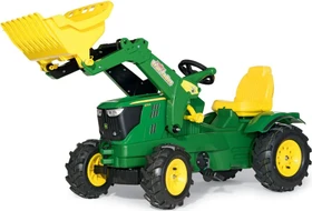 rolly toys rollyFarmtrac John Deere 6210R Trettraktor mit Frontlader und Luftbereifung grün