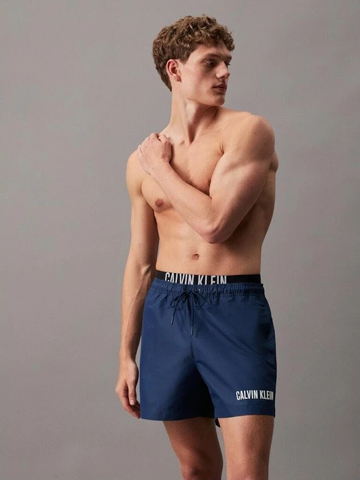 Calvin Klein Intense Power mit doppeltem Bund Badeshorts signature navy (Herren)