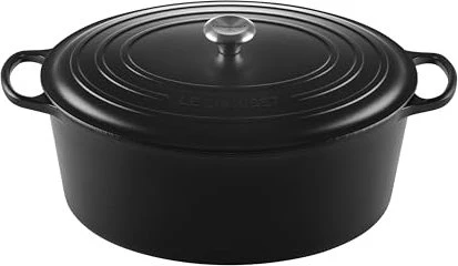 Le Creuset Signature Gusseisen Bräter oval 40cm schwarz matt