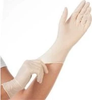 Franz Mensch Hygostar Latex Grip Einweghandschuhe S weiß, 100 Stück