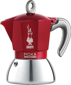 Bialetti Moka Induktion 4 Tassen Espressokanne rot