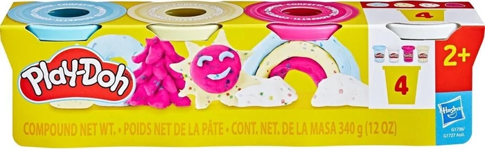 Hasbro Play-Doh Knete 4er-Pack Konfettiknete